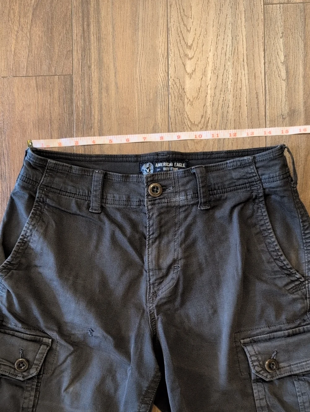 American Eagle Outfitters Men's Cargo Shorts - Black Active Flex Classic Fit